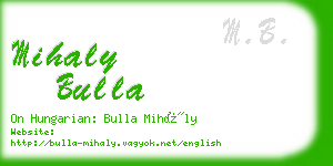 mihaly bulla business card